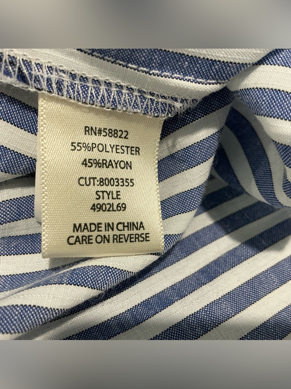 Max Studio London Blue White Striped Tiered Shirt Dress XL - Picture 5 of 5